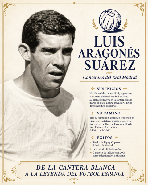 Luis Aragonés Suárez canterano del Real Madrid