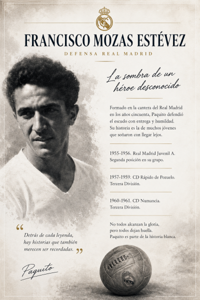Francisco Mozas Estévez defensa Real Madrid
