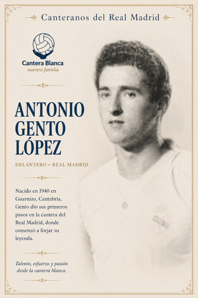 Antonio Gento López delantero del Real Madrid