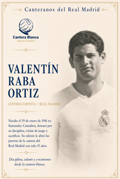 Valentín Raba Ortiz centrocampista del Real Madrid