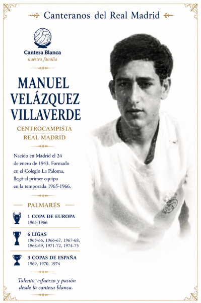 Manuel Velázquez Villaverde centrocampista del Real Madrid
