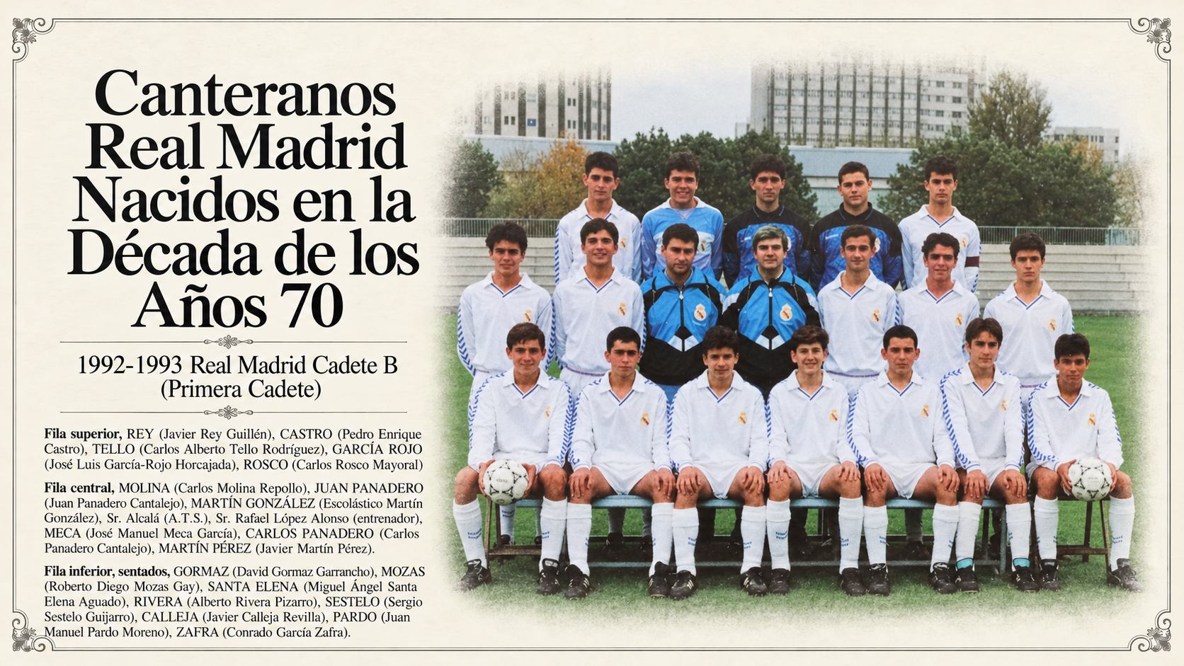 Canteranos del Real Madrid de los años 70